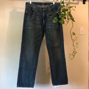 men’s Lucky brand dark wash jeans